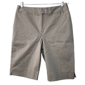 Talbots Women’s Stretch Bermuda Khaki Shorts Size 12